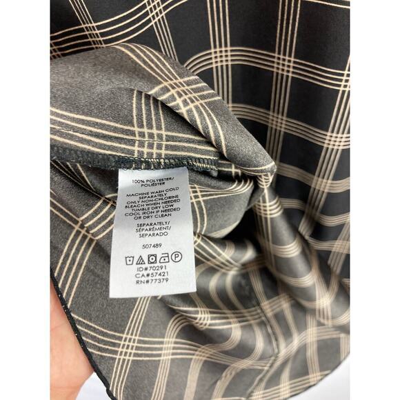 Ann Taylor Plaid Turtleneck Top in Brown XS - Picture 3 of 5